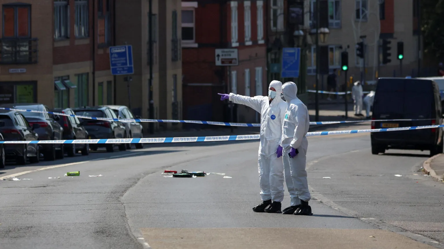 Reuters Nottingham attacks police cordon and forensic officers 